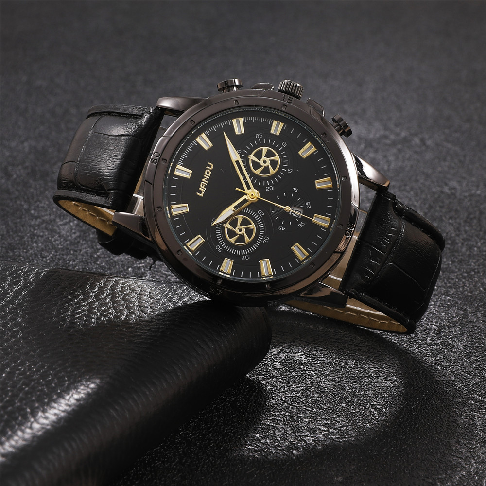 Fashion Round Buckle Quartz Menu0027s Watches