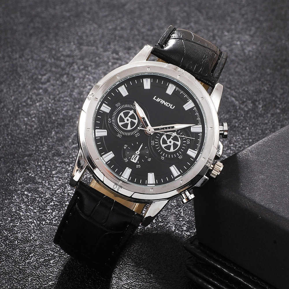 Fashion Round Buckle Quartz Menu0027s Watches