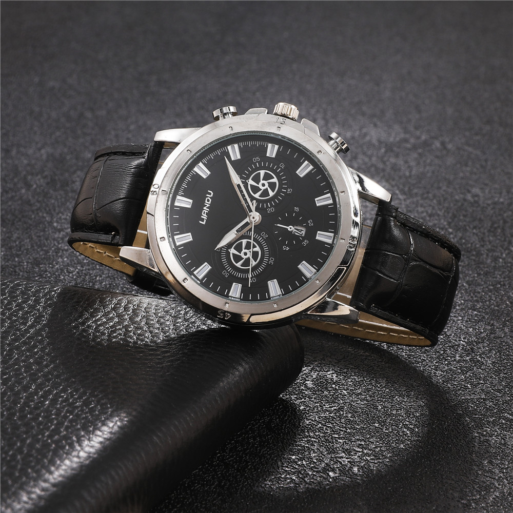 Fashion Round Buckle Quartz Menu0027s Watches