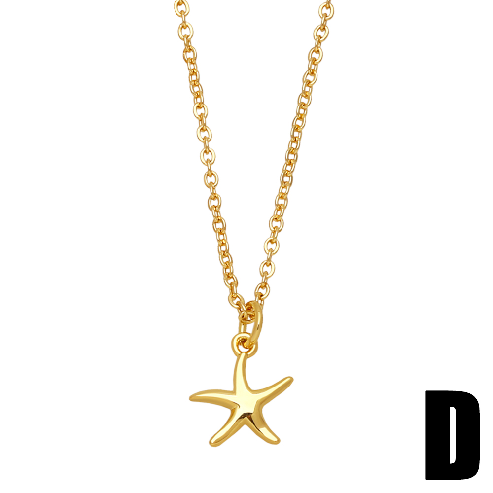 Retro Pentagram Hexagram Copper Gold Plated Zircon Pendant Necklace 1 Piece