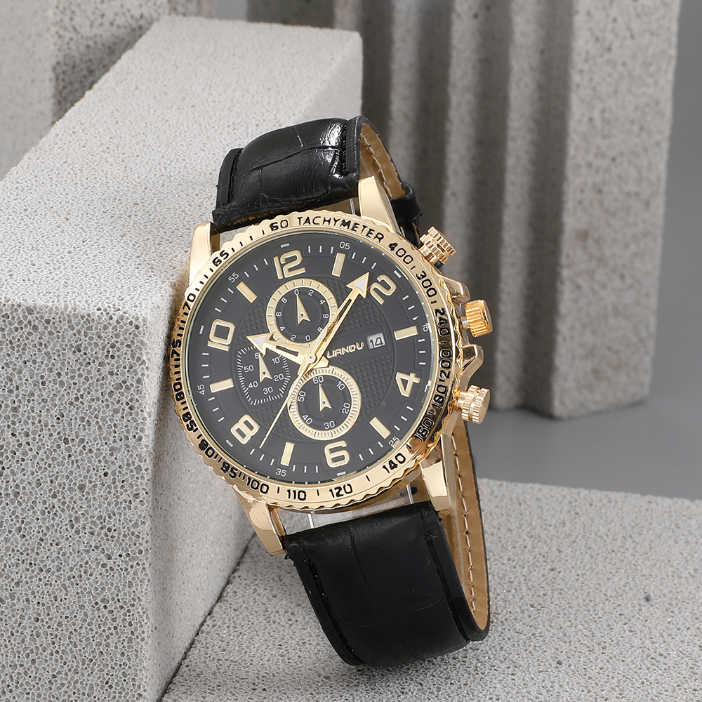 Fashion Round Buckle Quartz Menu0027s Watches