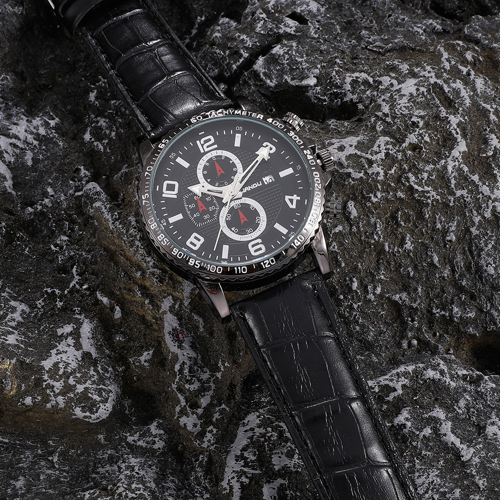 Fashion Round Buckle Quartz Menu0027s Watches