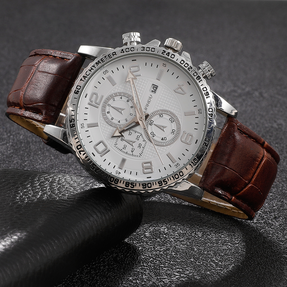 Fashion Round Buckle Quartz Menu0027s Watches