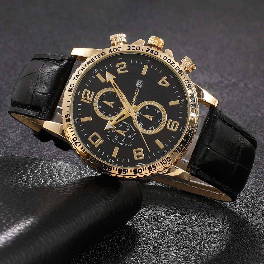 Fashion Round Buckle Quartz Menu0027s Watches