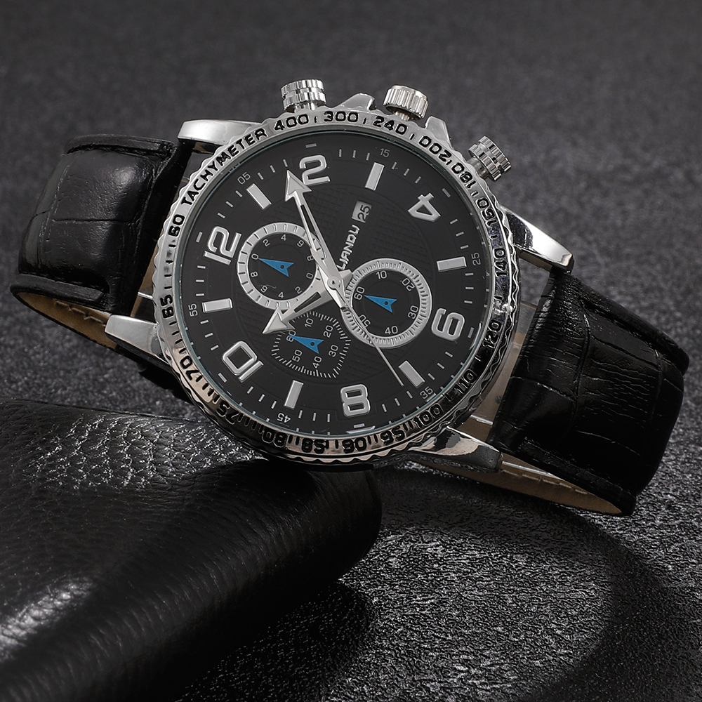 Fashion Round Buckle Quartz Menu0027s Watches