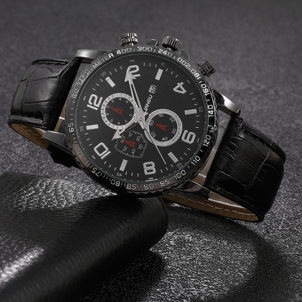 Fashion Round Buckle Quartz Menu0027s Watches