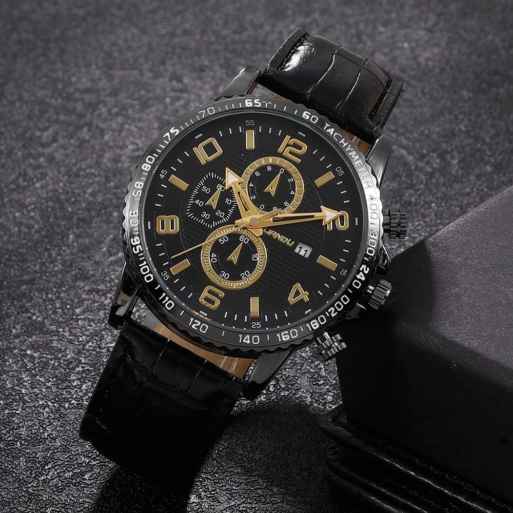 Fashion Round Buckle Quartz Menu0027s Watches