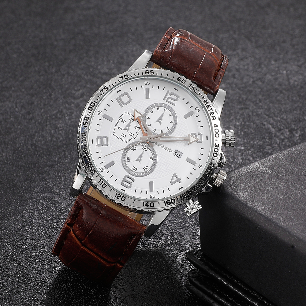 Fashion Round Buckle Quartz Menu0027s Watches