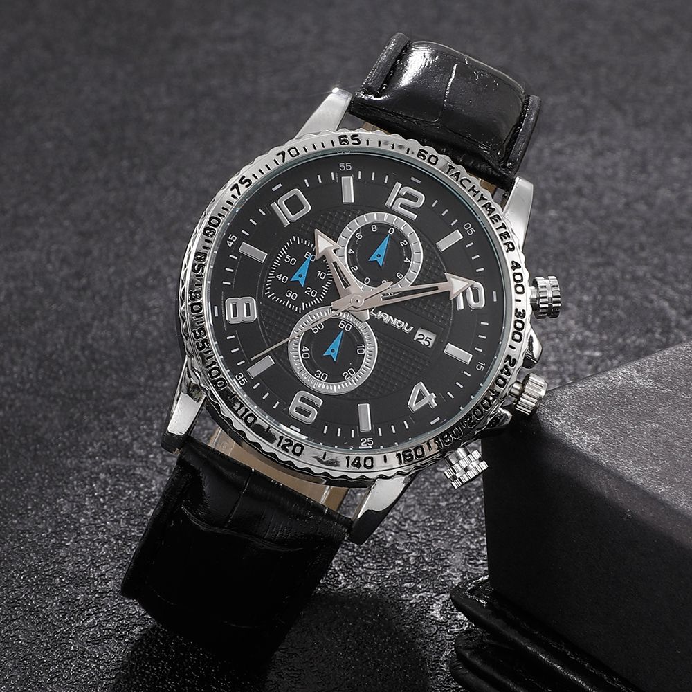 Fashion Round Buckle Quartz Menu0027s Watches