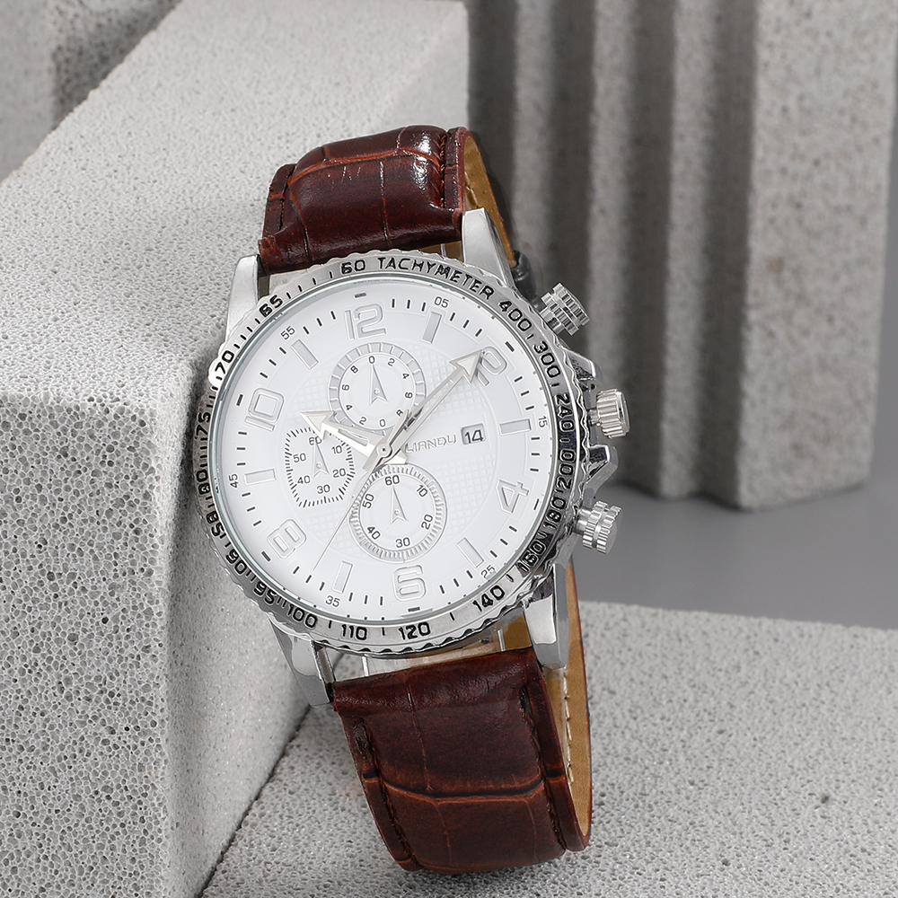 Fashion Round Buckle Quartz Menu0027s Watches