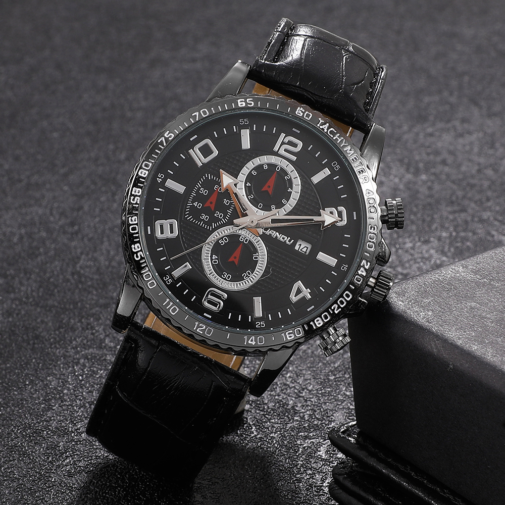 Fashion Round Buckle Quartz Menu0027s Watches