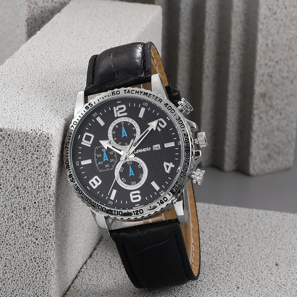 Fashion Round Buckle Quartz Menu0027s Watches