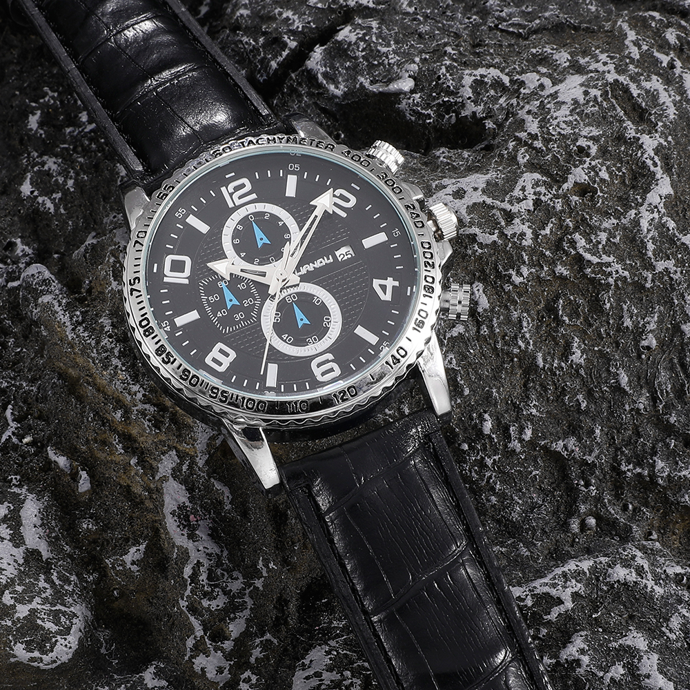 Fashion Round Buckle Quartz Menu0027s Watches