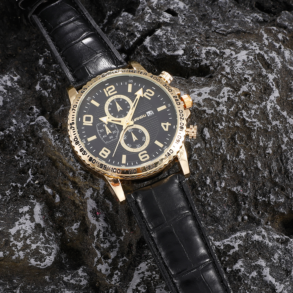 Fashion Round Buckle Quartz Menu0027s Watches