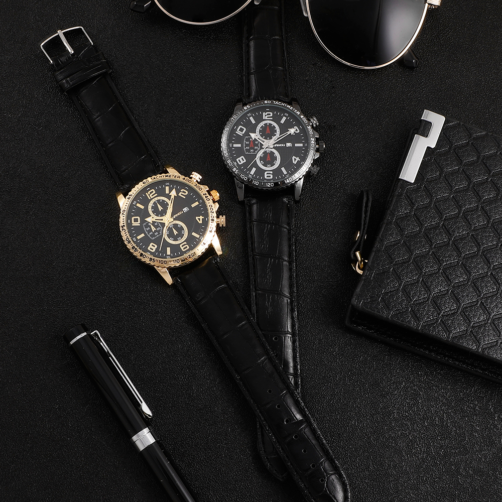 Fashion Round Buckle Quartz Menu0027s Watches