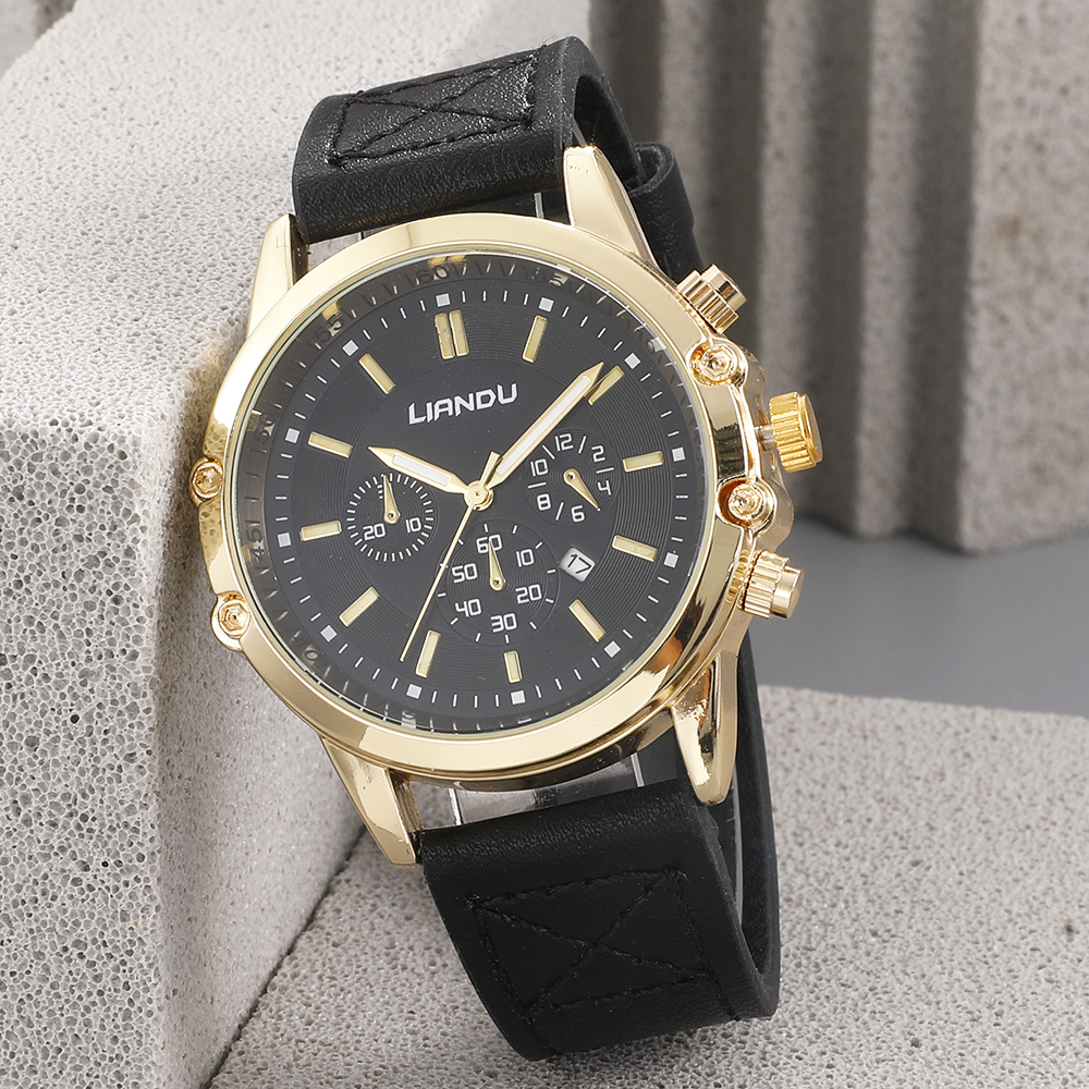 Fashion Round Buckle Quartz Menu0027s Watches