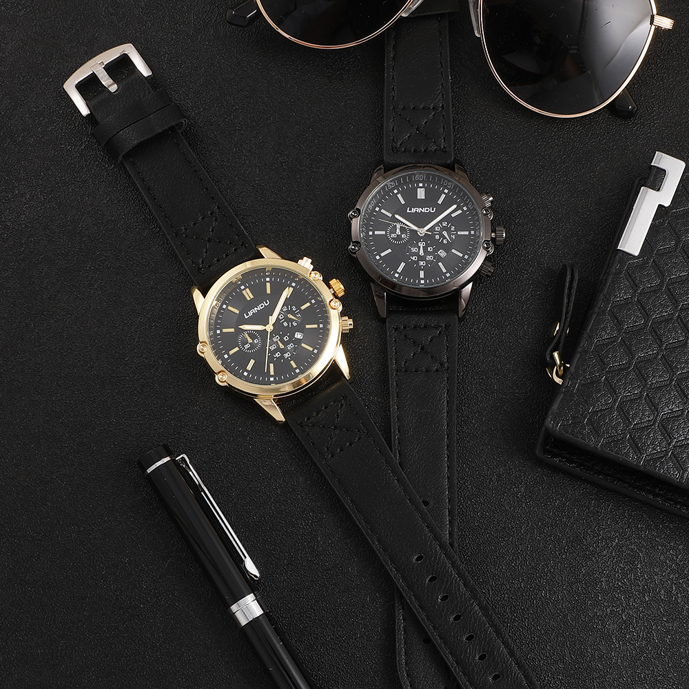 Fashion Round Buckle Quartz Menu0027s Watches
