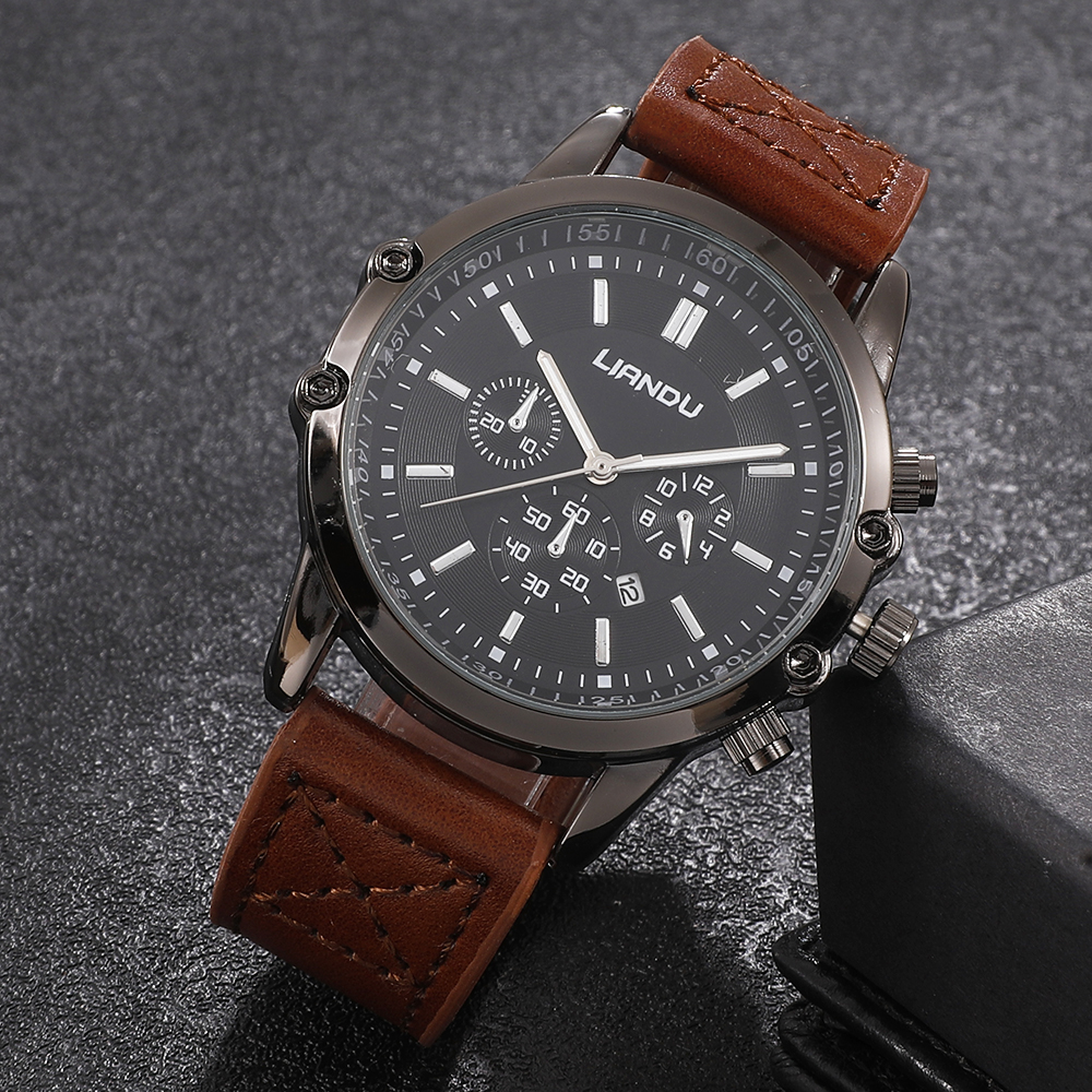 Fashion Round Buckle Quartz Menu0027s Watches