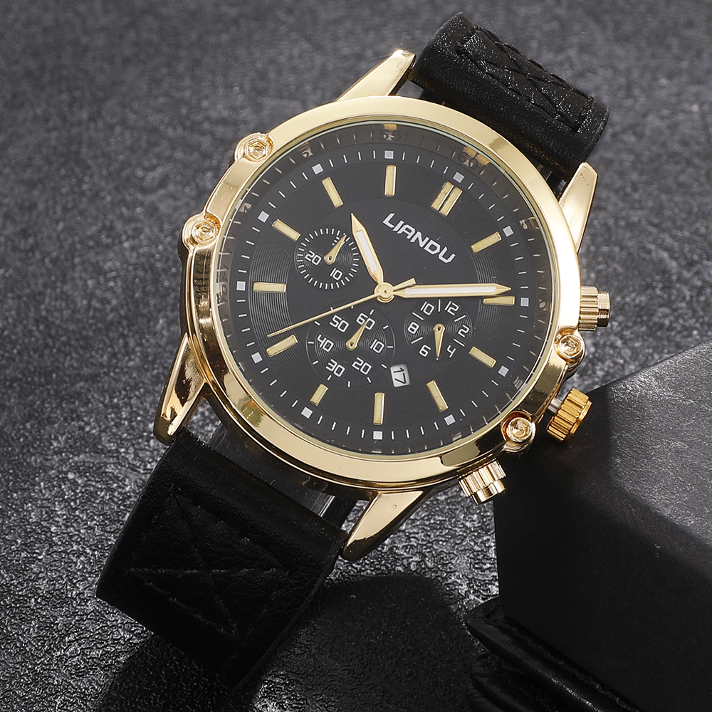 Fashion Round Buckle Quartz Menu0027s Watches