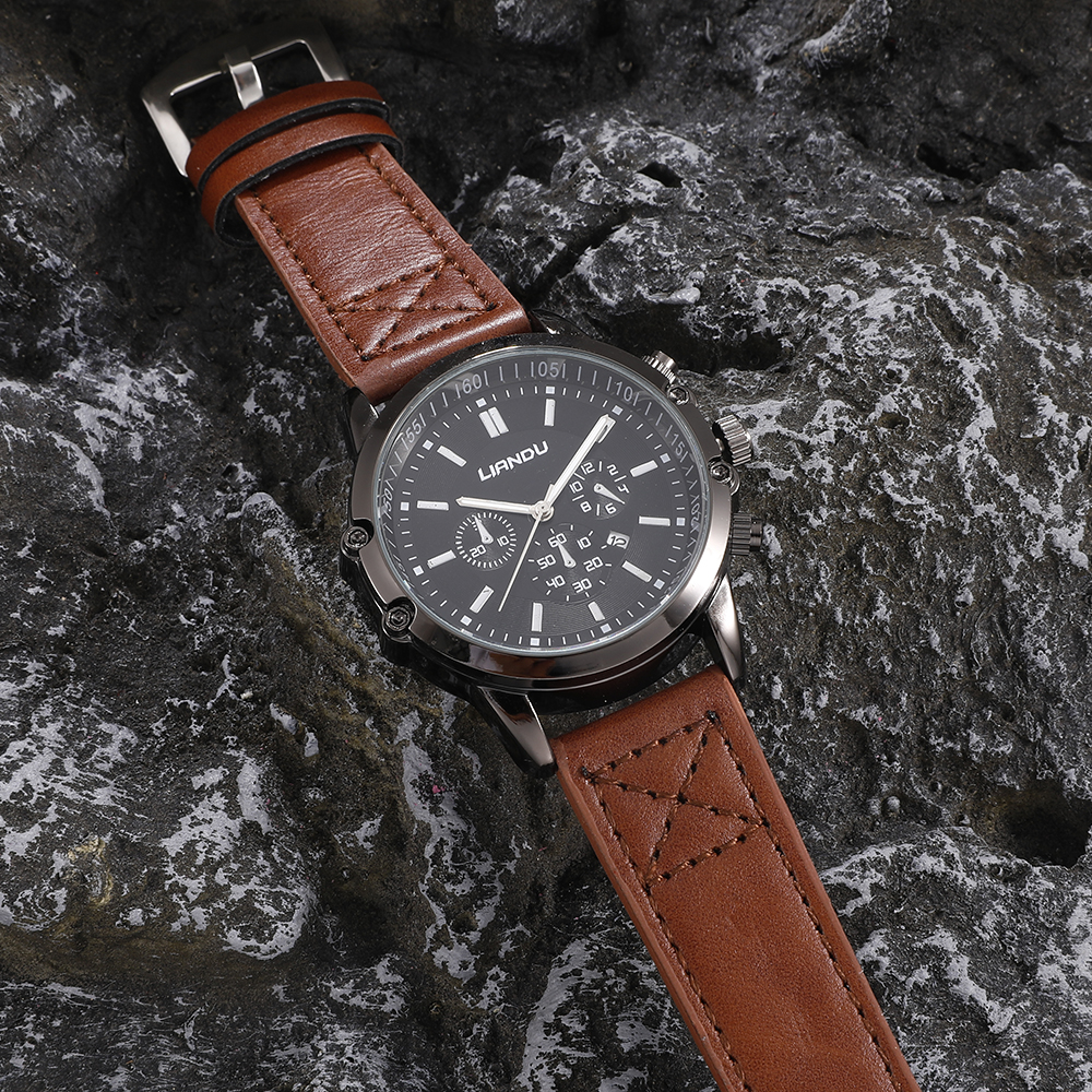 Fashion Round Buckle Quartz Menu0027s Watches