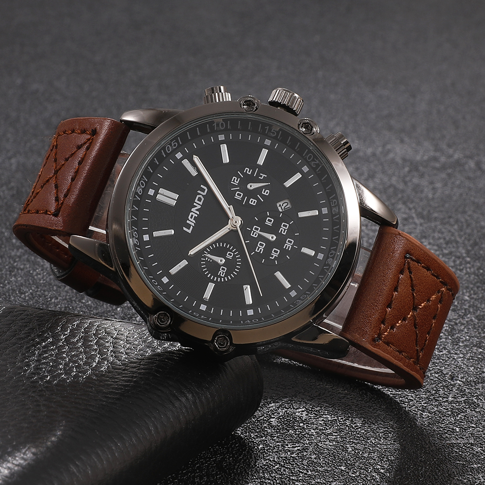 Fashion Round Buckle Quartz Menu0027s Watches