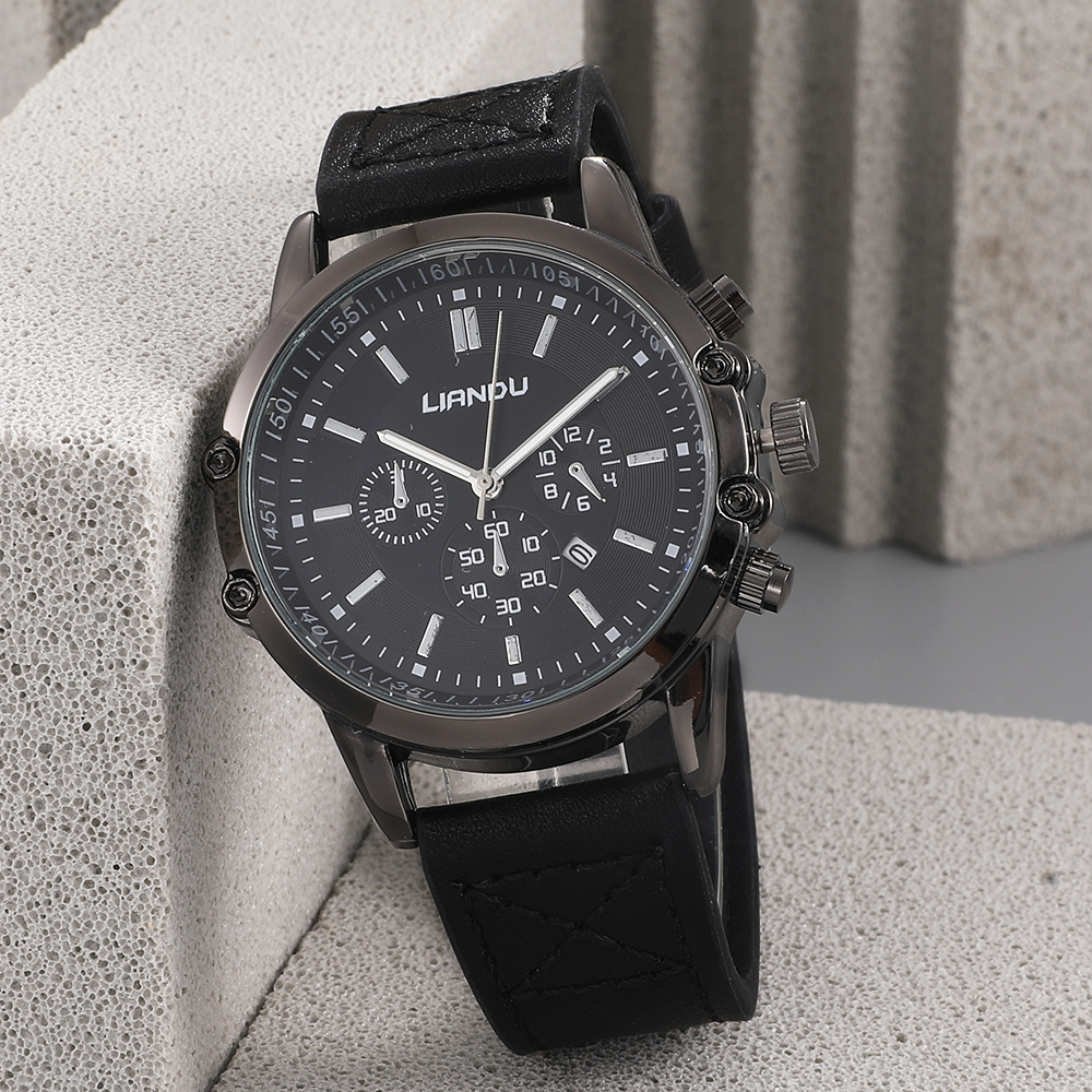 Fashion Round Buckle Quartz Menu0027s Watches