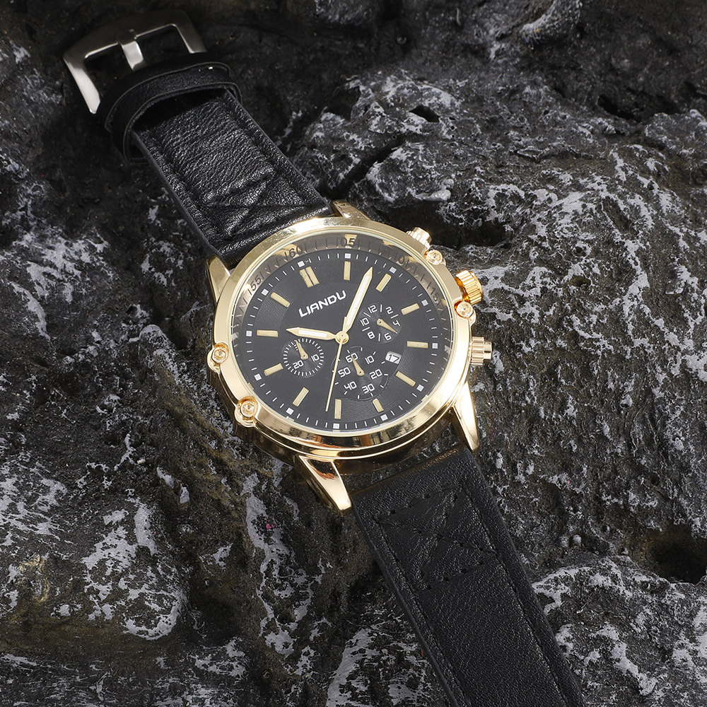 Fashion Round Buckle Quartz Menu0027s Watches