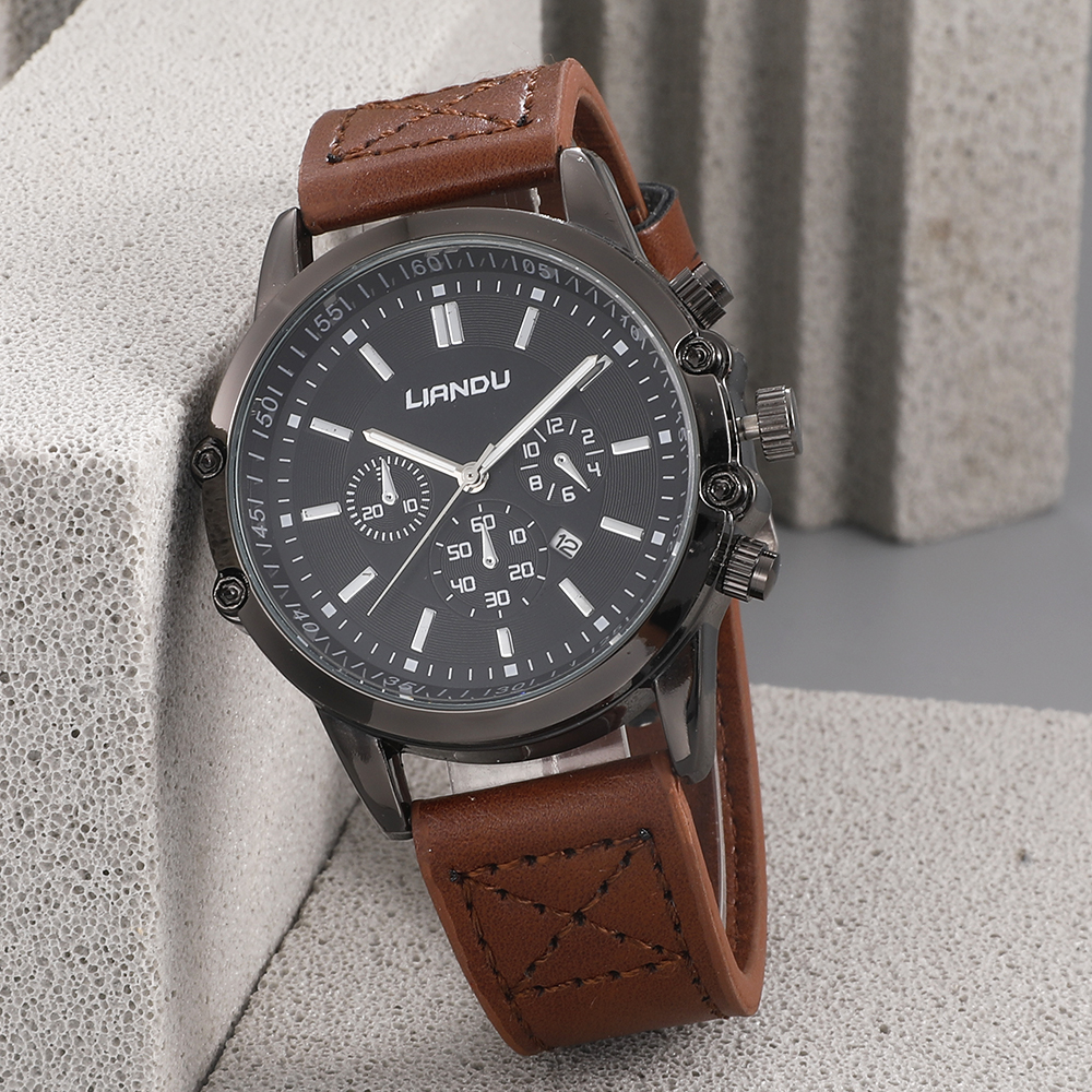 Fashion Round Buckle Quartz Menu0027s Watches
