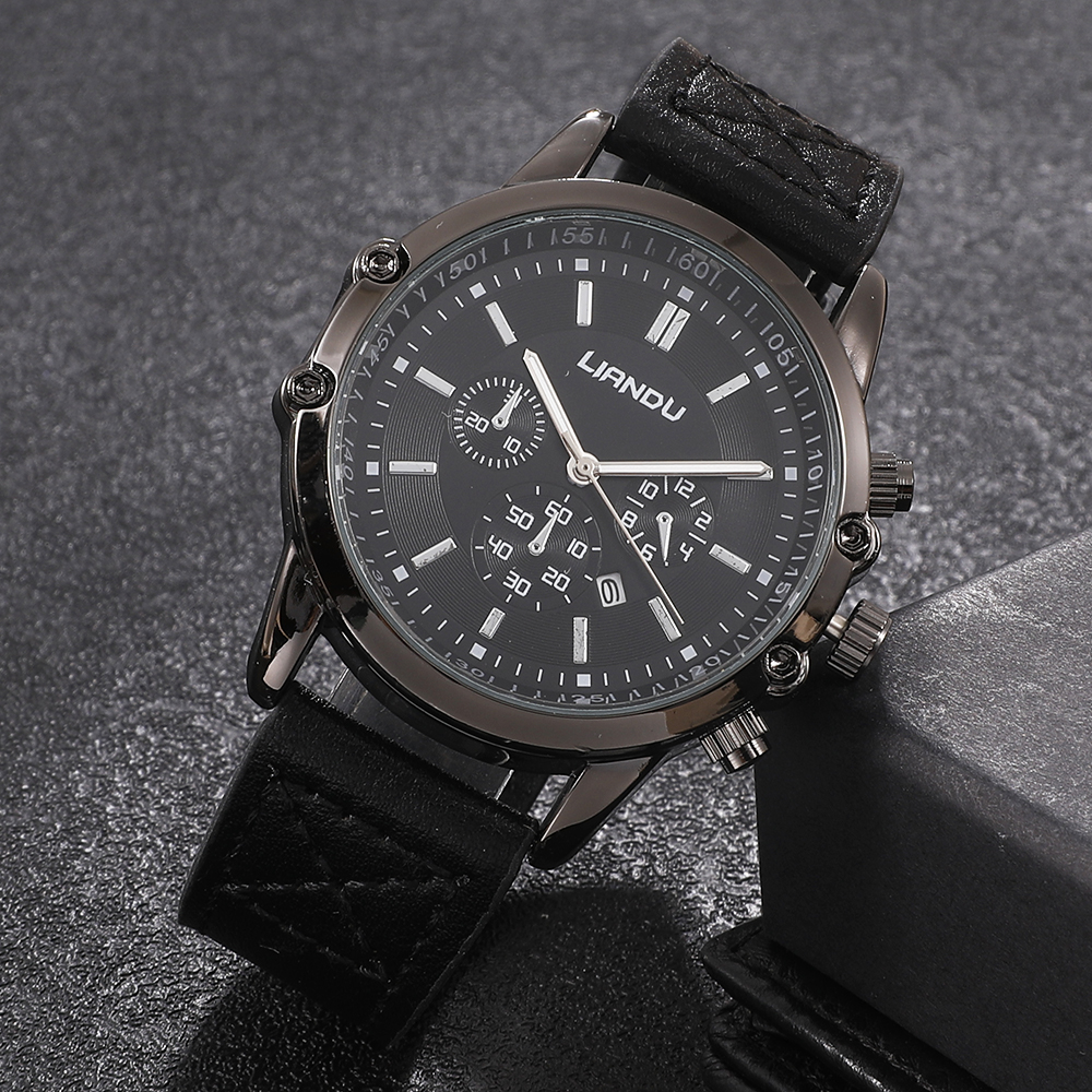 Fashion Round Buckle Quartz Menu0027s Watches