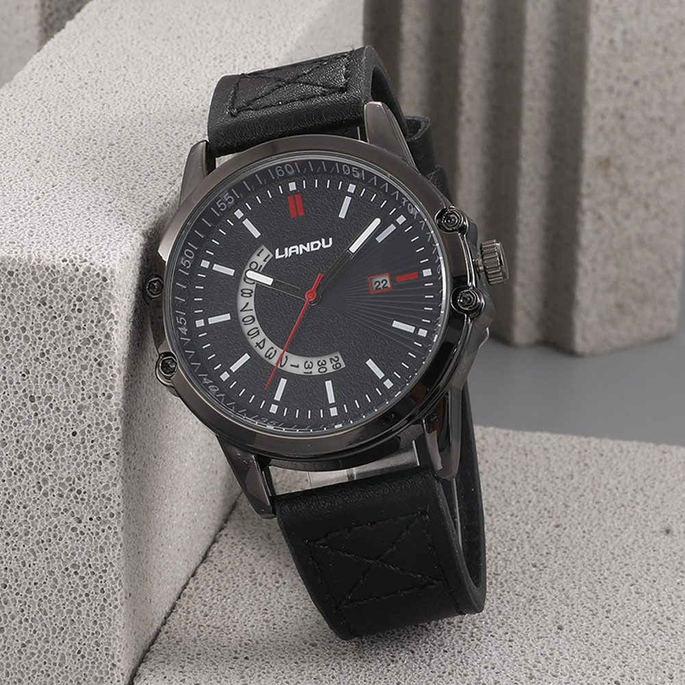 Fashion Solid Color Buckle Quartz Menu0027s Watches