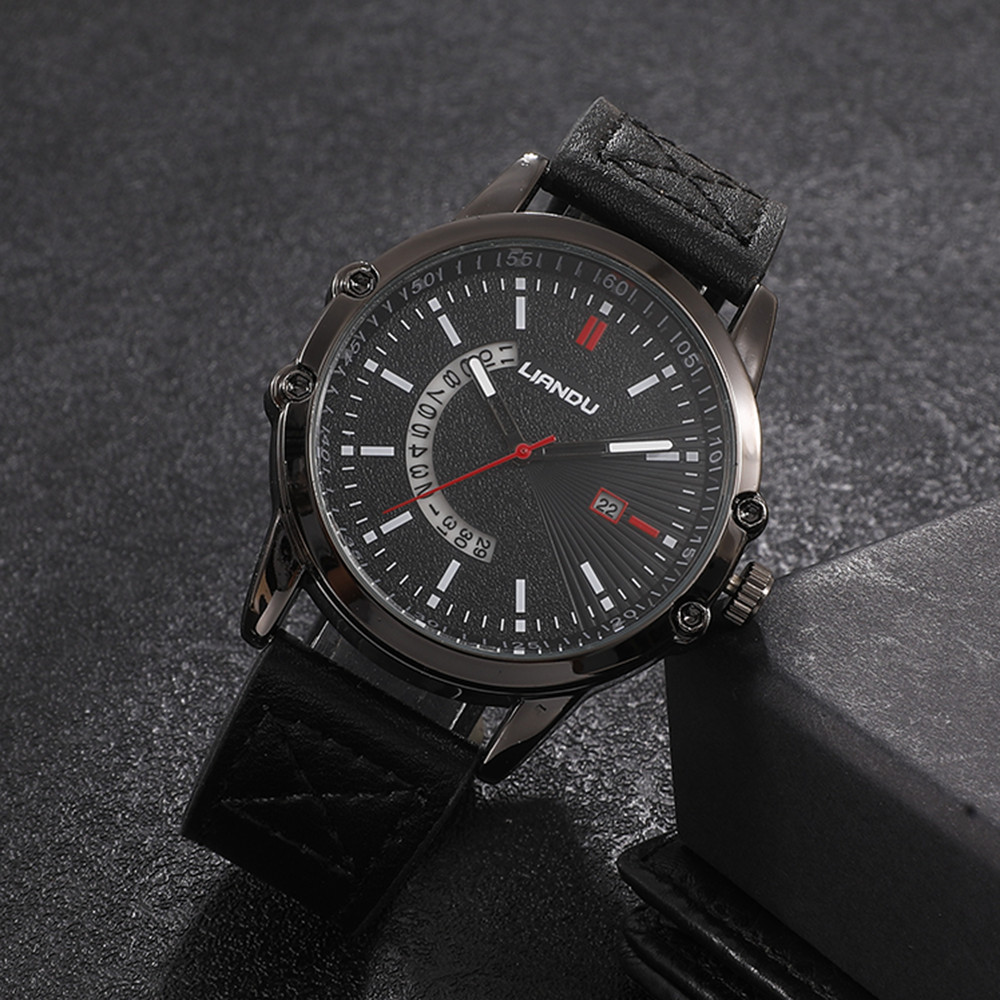 Fashion Solid Color Buckle Quartz Menu0027s Watches