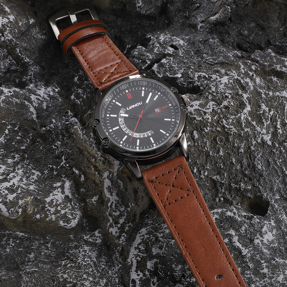 Fashion Solid Color Buckle Quartz Menu0027s Watches