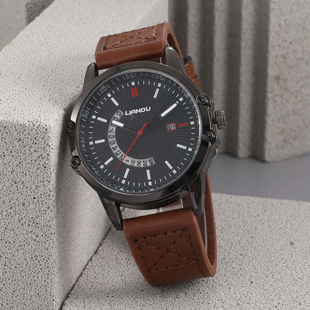 Fashion Solid Color Buckle Quartz Menu0027s Watches