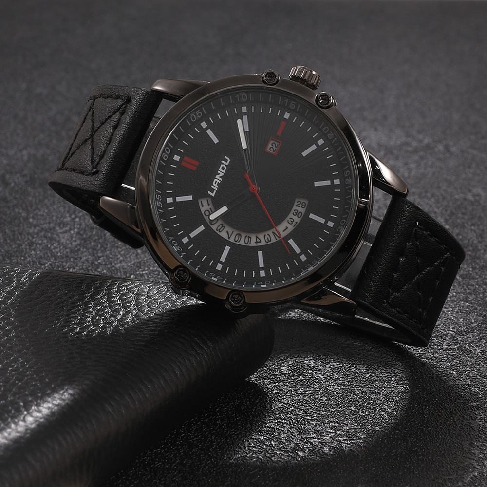 Fashion Solid Color Buckle Quartz Menu0027s Watches