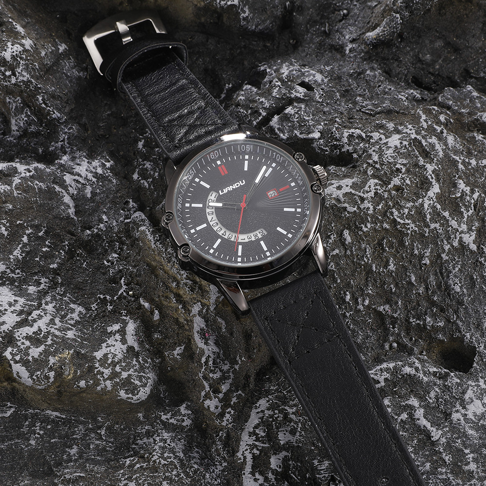 Fashion Solid Color Buckle Quartz Menu0027s Watches