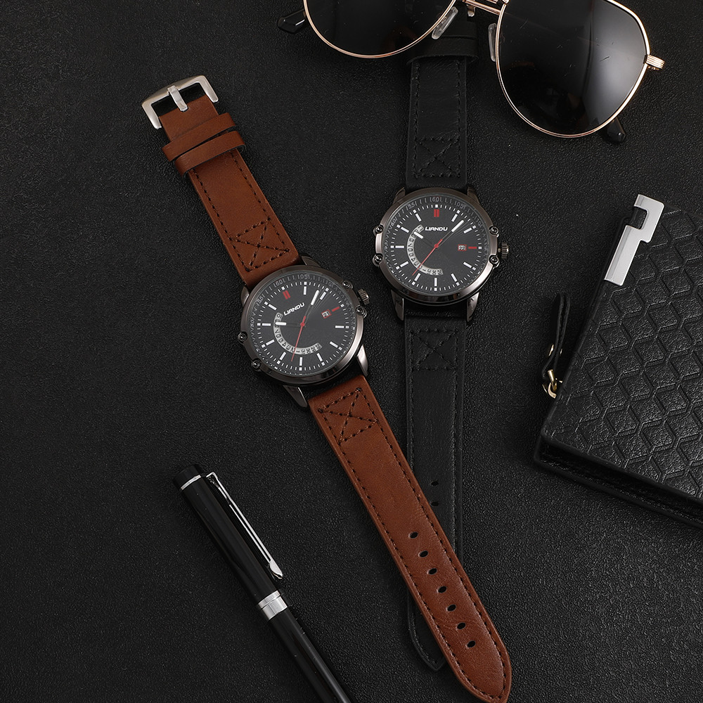 Fashion Solid Color Buckle Quartz Menu0027s Watches