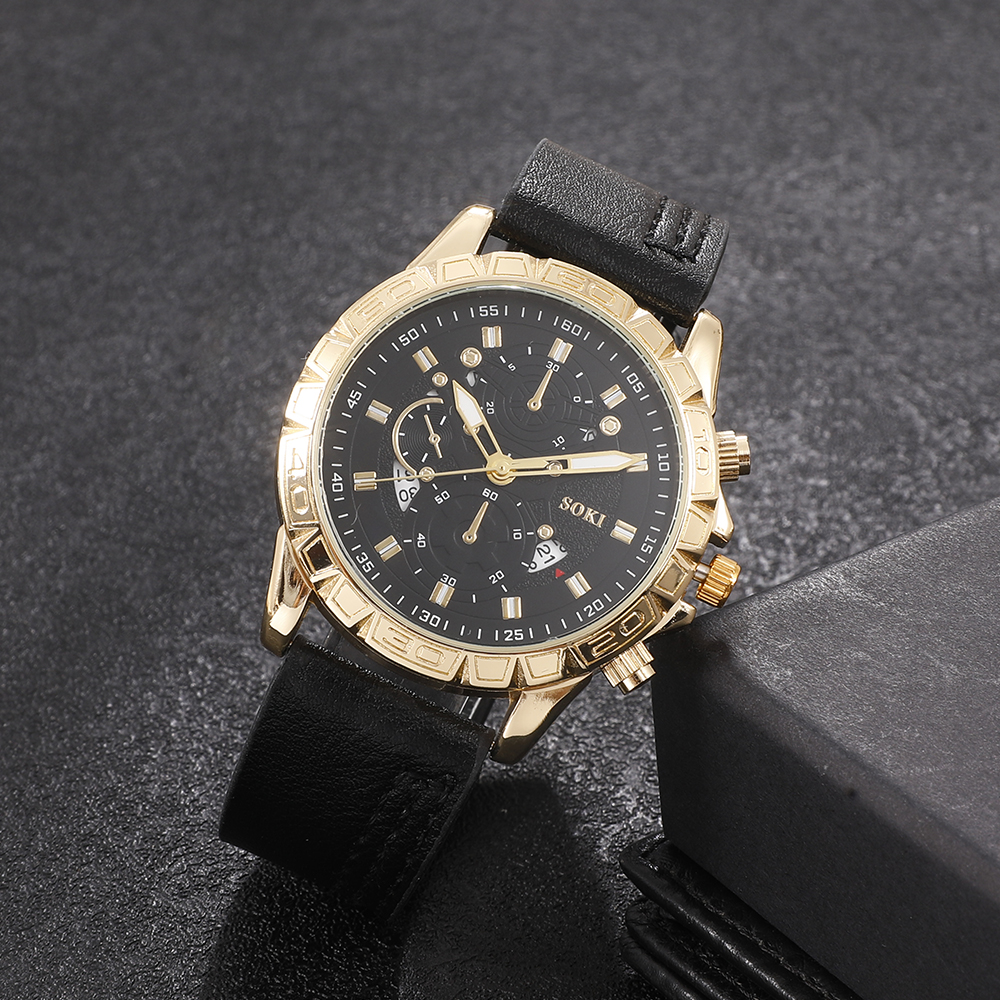 Fashion Solid Color Buckle Quartz Menu0027s Watches