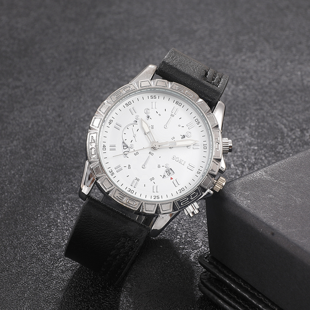 Fashion Solid Color Buckle Quartz Menu0027s Watches