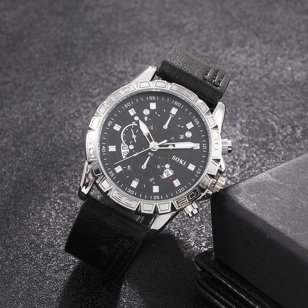 Fashion Solid Color Buckle Quartz Menu0027s Watches