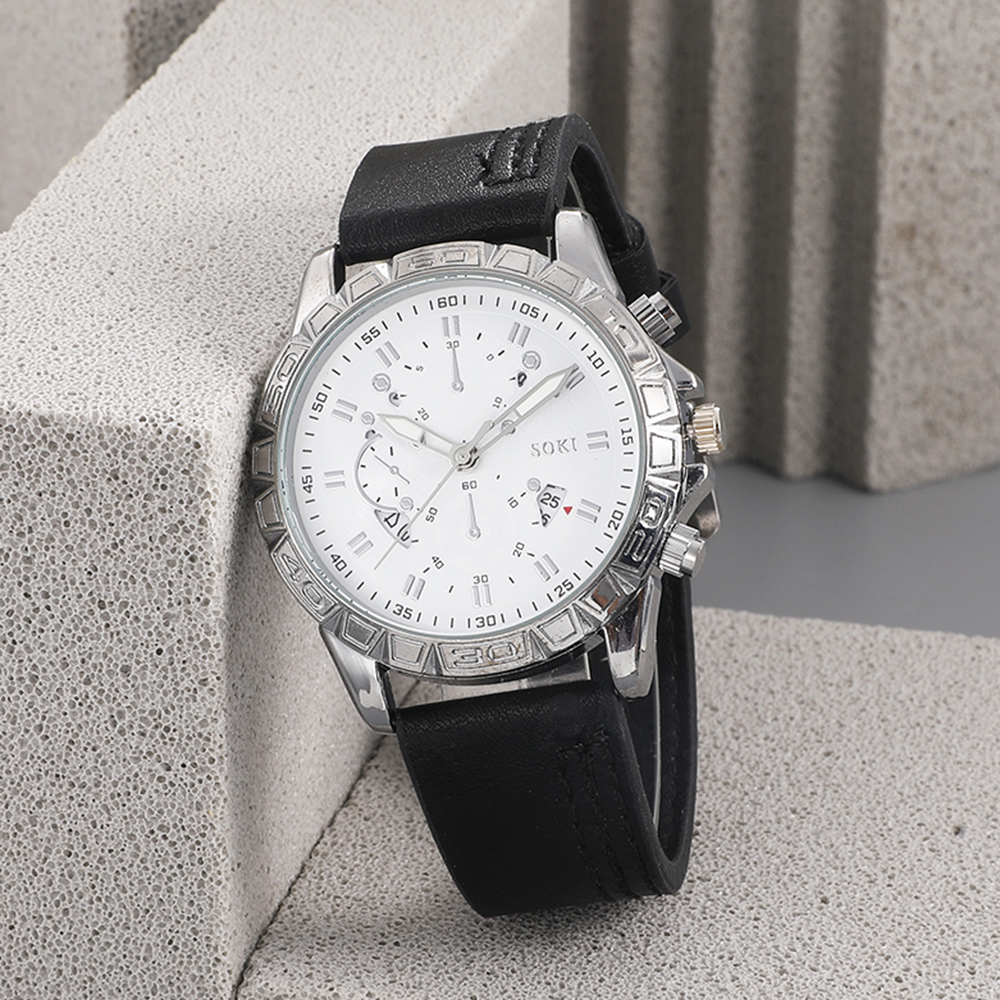 Fashion Solid Color Buckle Quartz Menu0027s Watches
