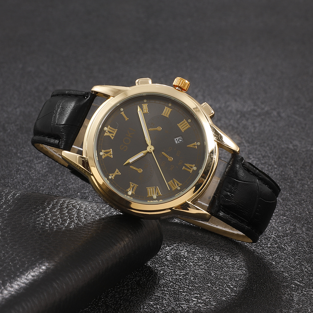 Fashion Solid Color Buckle Quartz Menu0027s Watches