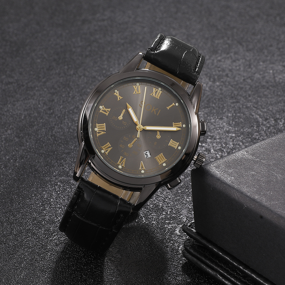 Fashion Solid Color Buckle Quartz Menu0027s Watches
