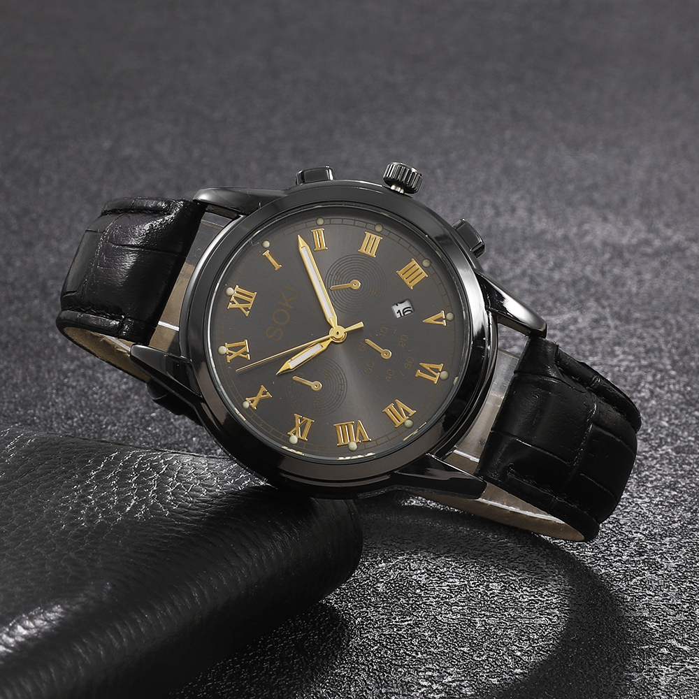 Fashion Solid Color Buckle Quartz Menu0027s Watches