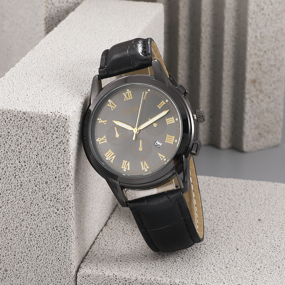 Fashion Solid Color Buckle Quartz Menu0027s Watches
