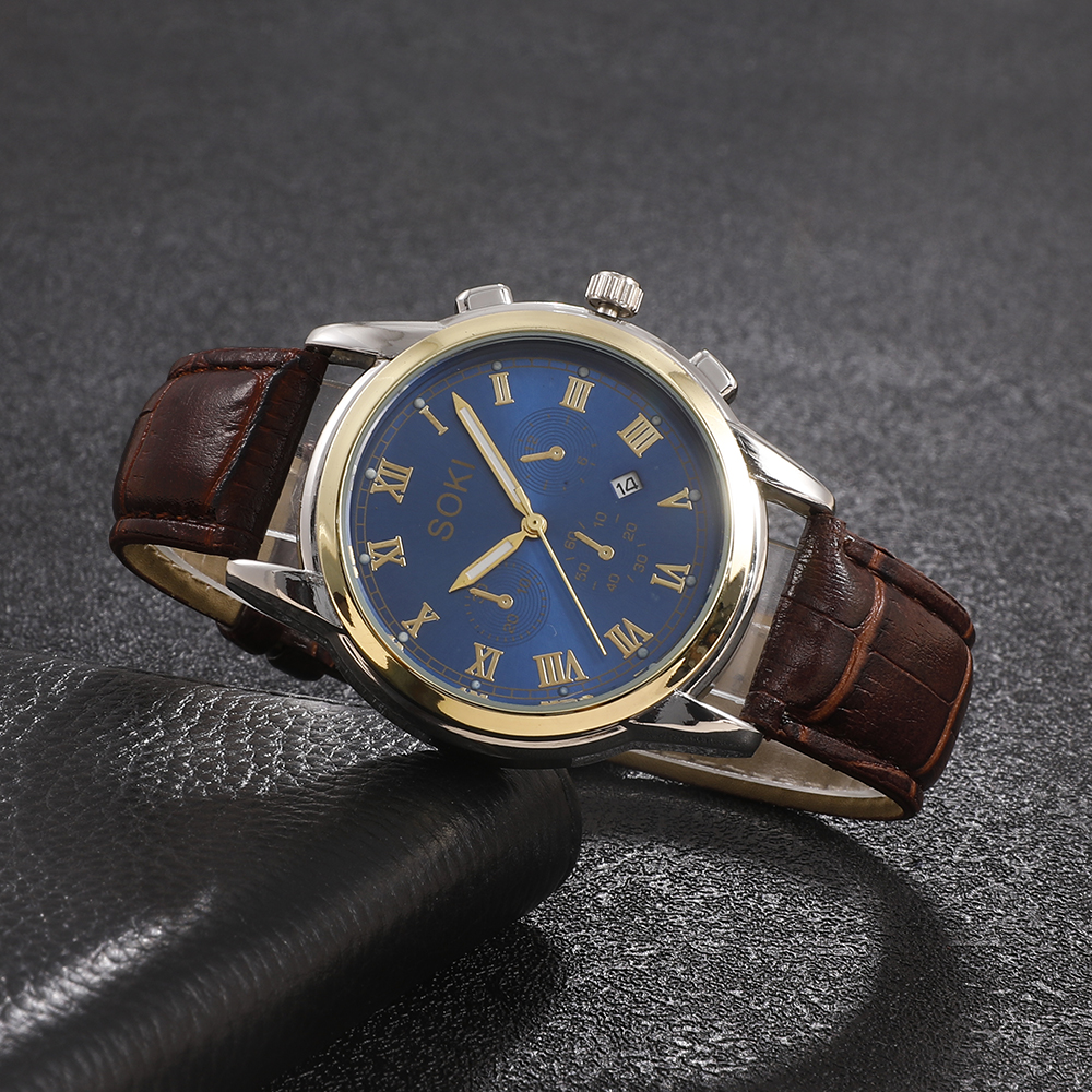 Fashion Solid Color Buckle Quartz Menu0027s Watches