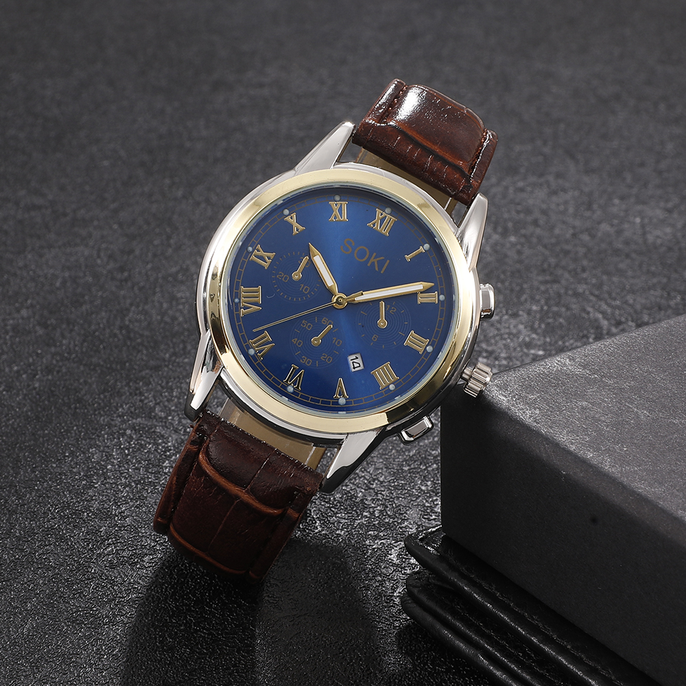 Fashion Solid Color Buckle Quartz Menu0027s Watches