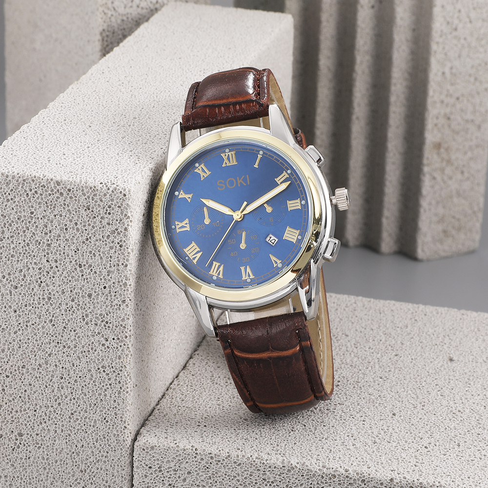 Fashion Solid Color Buckle Quartz Menu0027s Watches