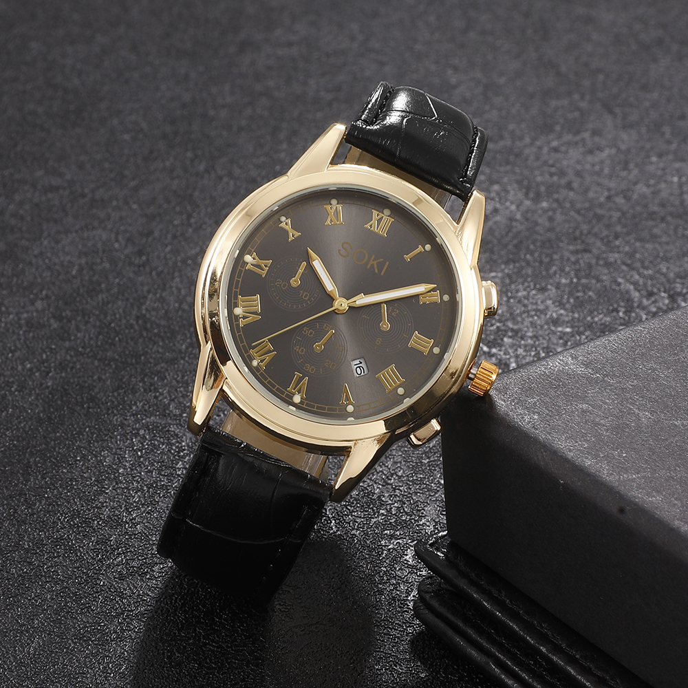 Fashion Solid Color Buckle Quartz Menu0027s Watches