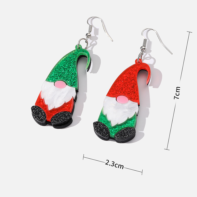 Cute Santa Claus Arylic Irregular Womenu0027S Drop Earrings 1 Piece