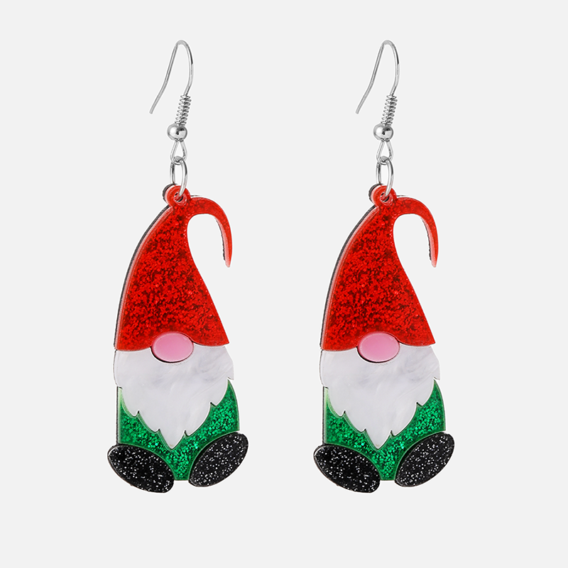 Cute Santa Claus Arylic Irregular Womenu0027S Drop Earrings 1 Piece